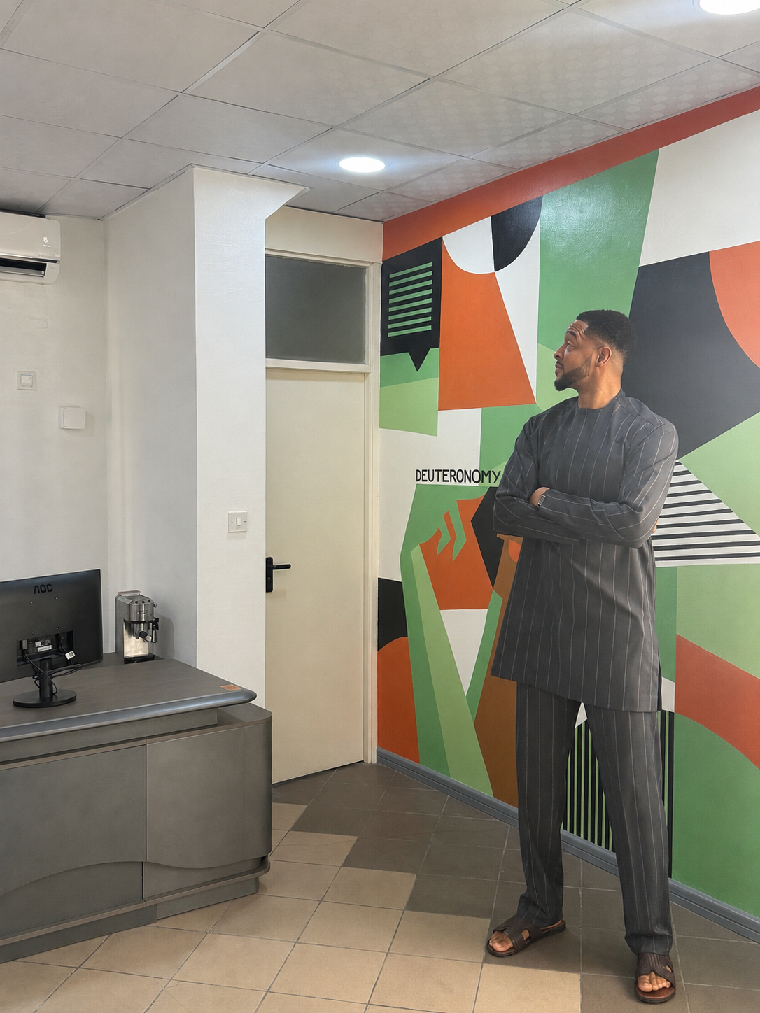 Dayo Banjoko at the Hire Africa office in Nigeria